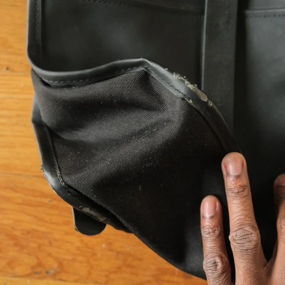 Rains Backpack Unisex Black Waterproof Matte Minimalist OS Laptop Bag